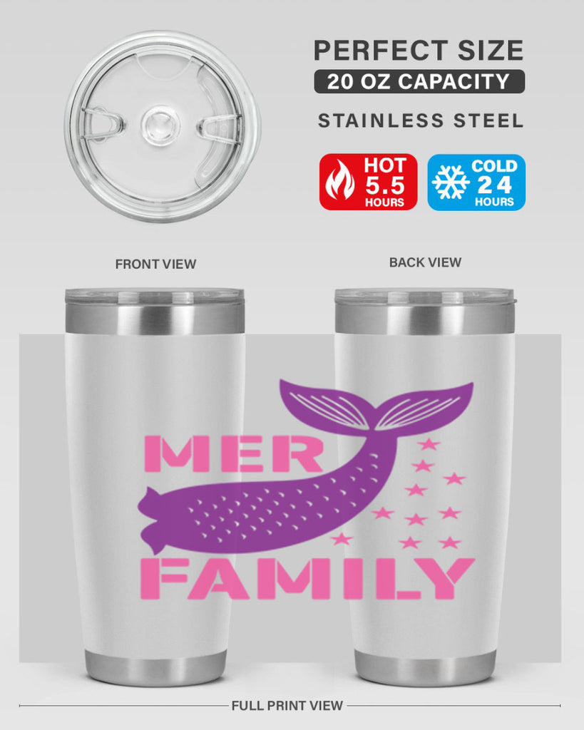 Mer Family 327#- mermaid- Tumbler