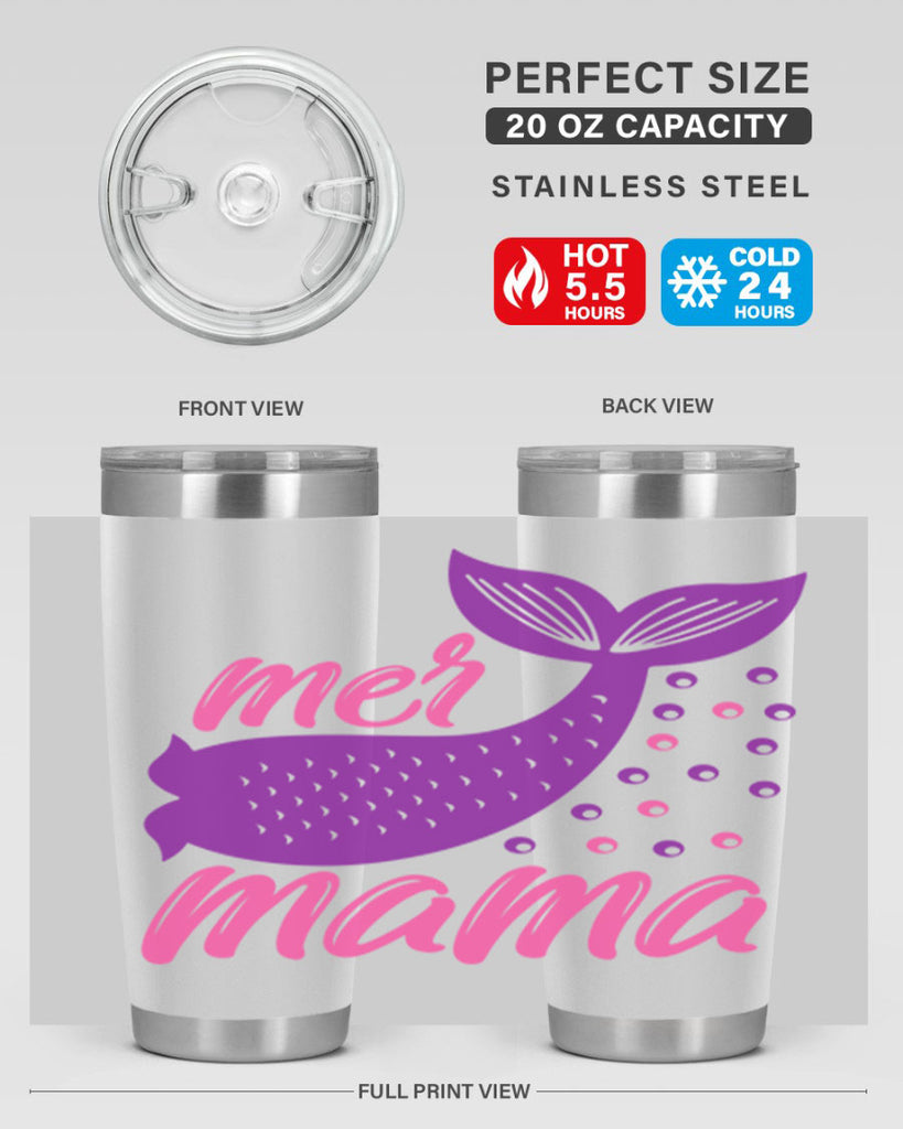 Mer Mama 335#- mermaid- Tumbler