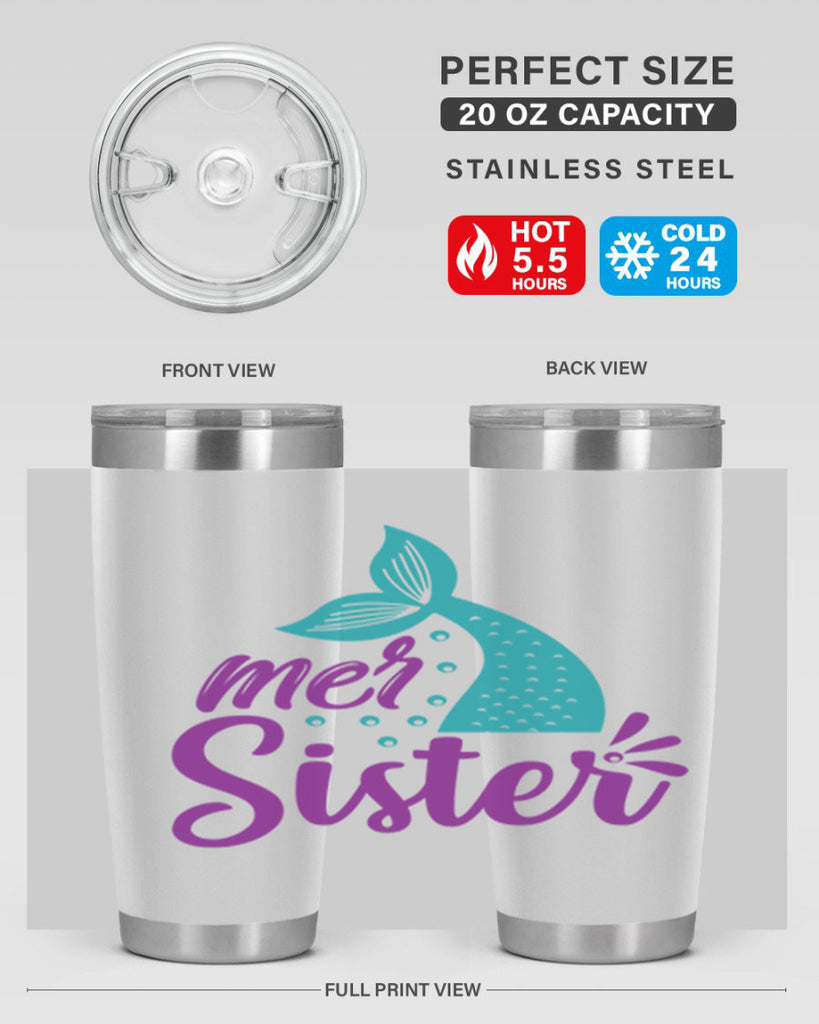 Mer Sister 346#- mermaid- Tumbler