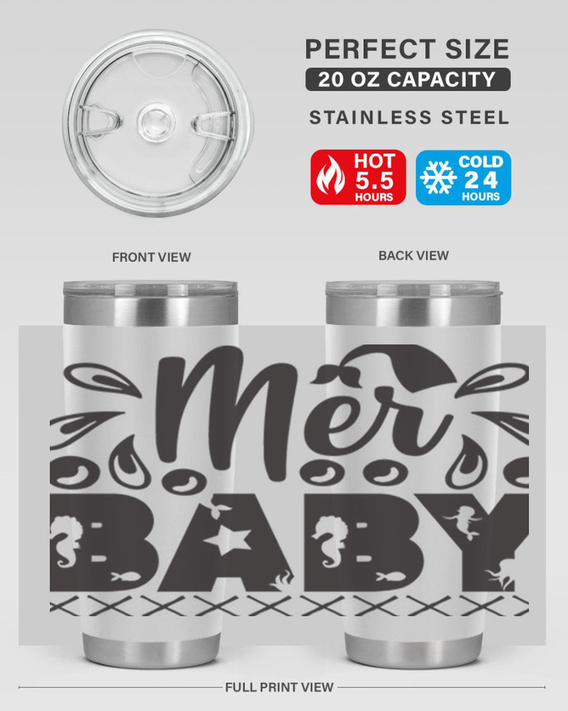 Mer baby 348#- mermaid- Tumbler