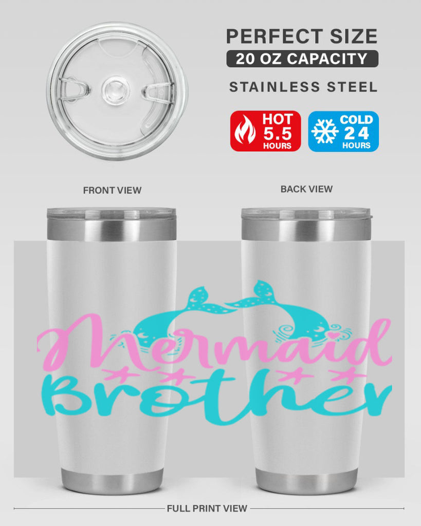 Mermaid Brother 354#- mermaid- Tumbler