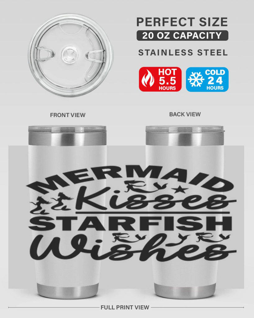 Mermaid Kisses Starfish Wishes 424#- mermaid- Tumbler