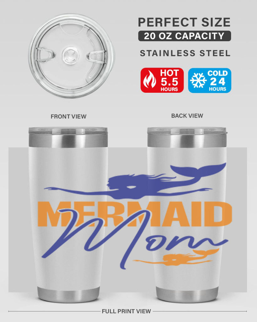 Mermaid Mom 369#- mermaid- Tumbler