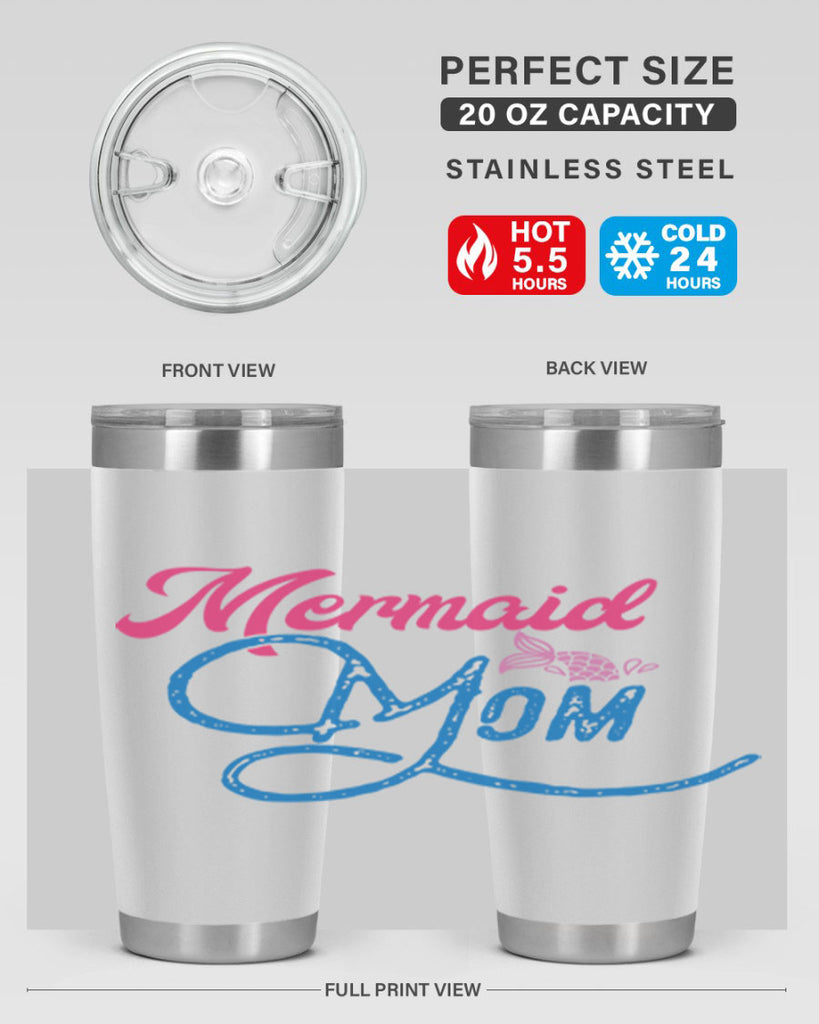 Mermaid Mom 371#- mermaid- Tumbler