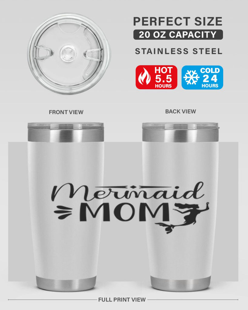 Mermaid Mom 372#- mermaid- Tumbler