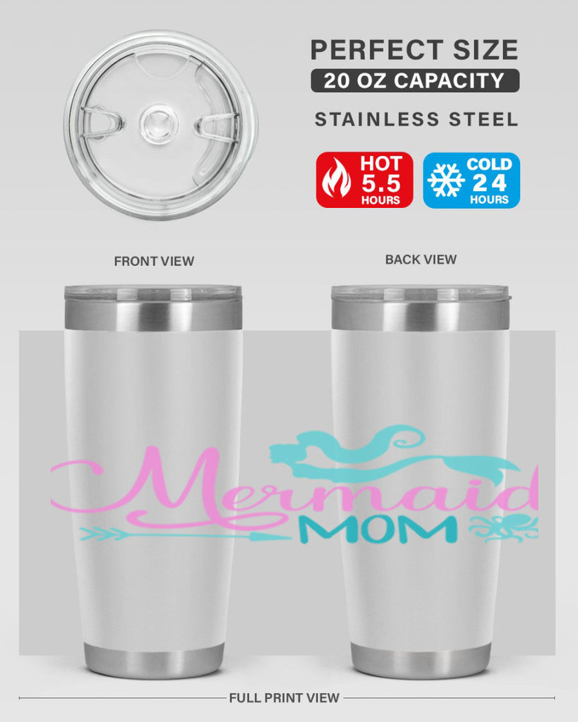 Mermaid Mom 374#- mermaid- Tumbler