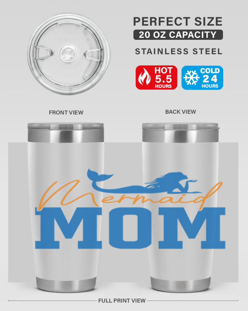 Mermaid Mom 375#- mermaid- Tumbler