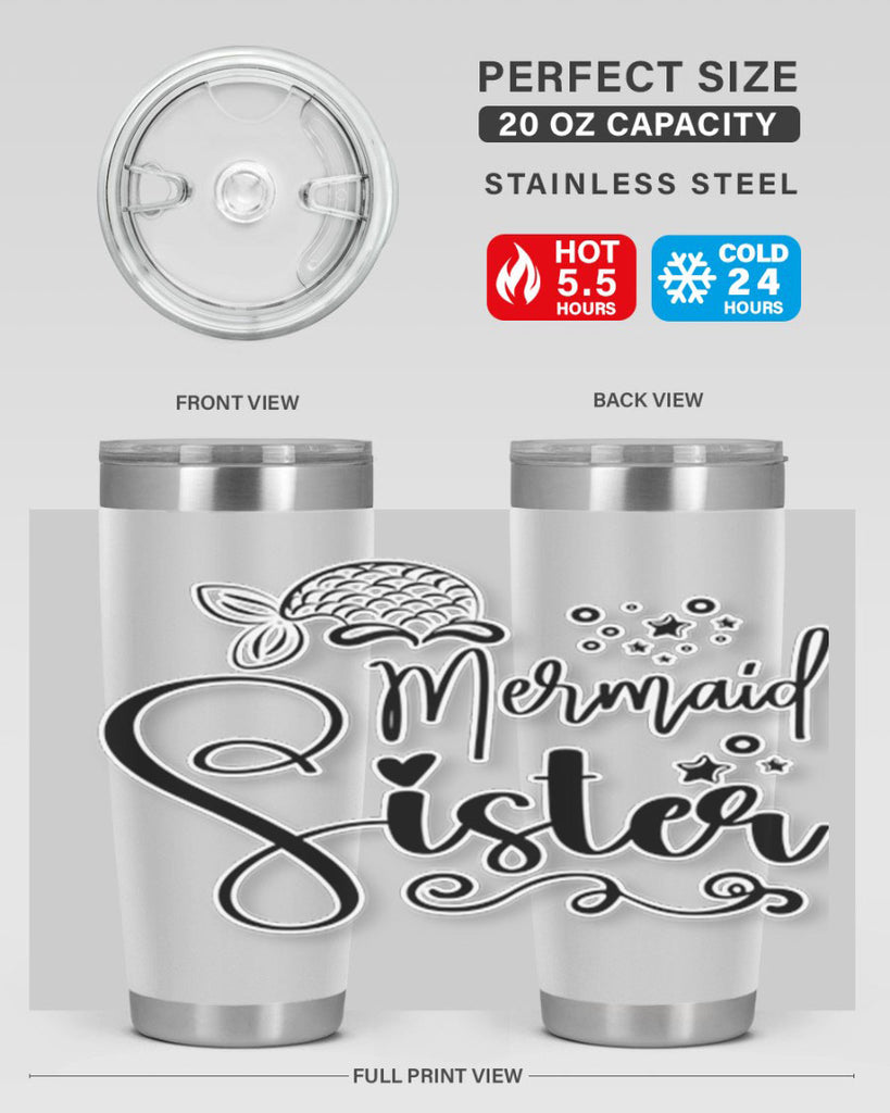 Mermaid Sister 441#- mermaid- Tumbler