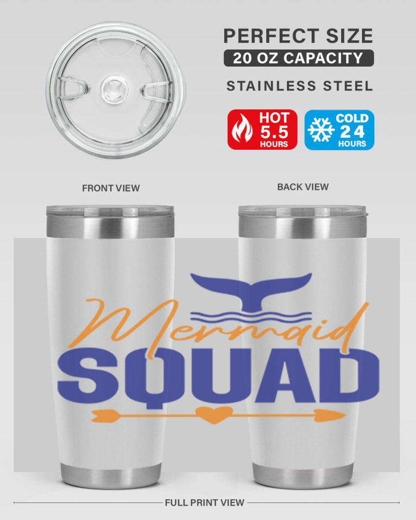 Mermaid Squad 376#- mermaid- Tumbler