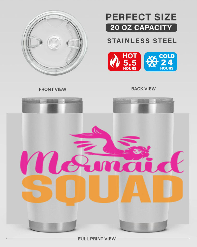 Mermaid Squad 381#- mermaid- Tumbler