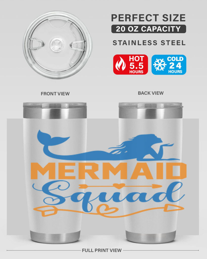 Mermaid Squad 385#- mermaid- Tumbler