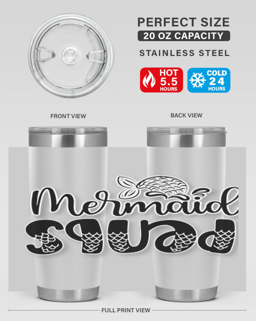 Mermaid Squad 444#- mermaid- Tumbler