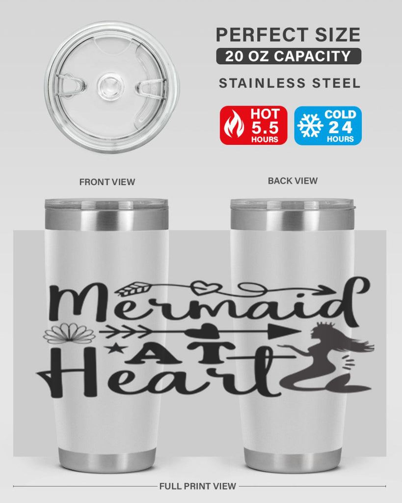 Mermaid at Heart design 397#- mermaid- Tumbler