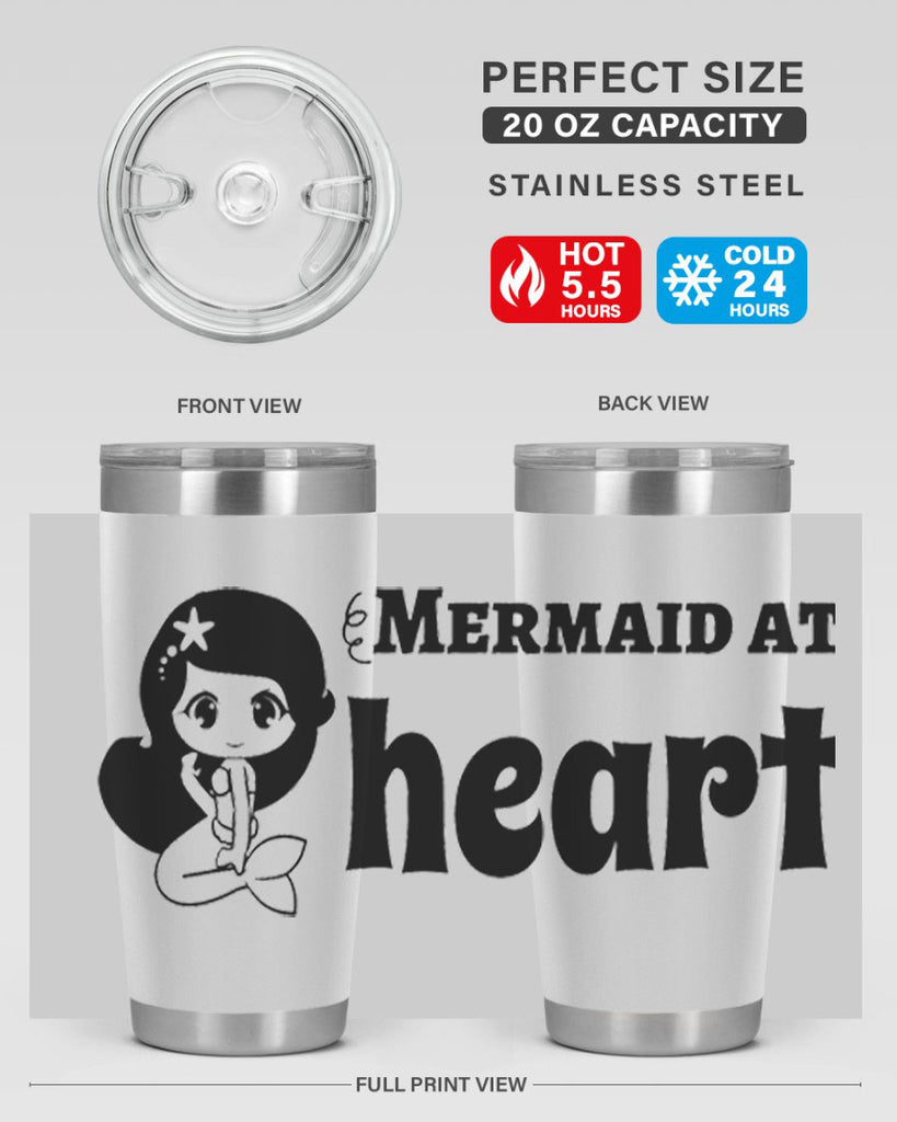 Mermaid at heart 393#- mermaid- Tumbler