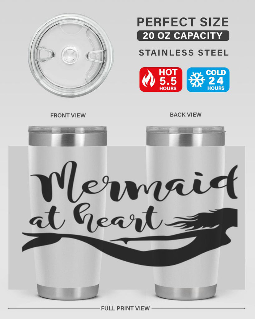 Mermaid at heart 395#- mermaid- Tumbler