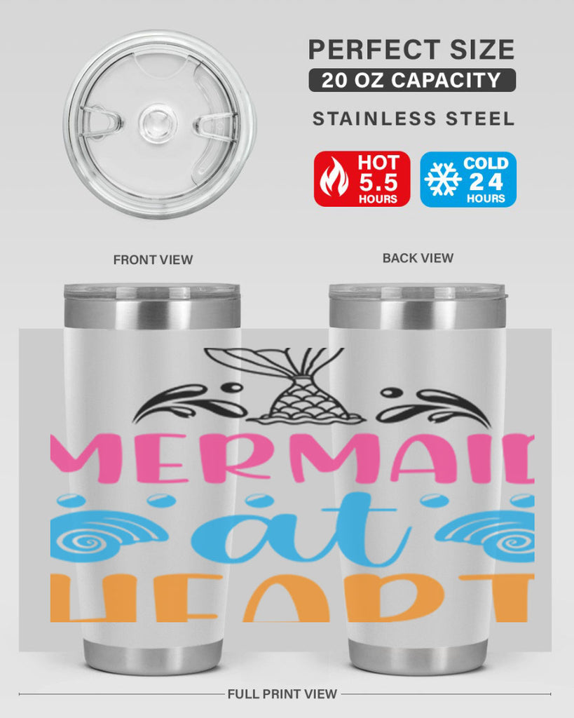 Mermaid at heart Design 396#- mermaid- Tumbler