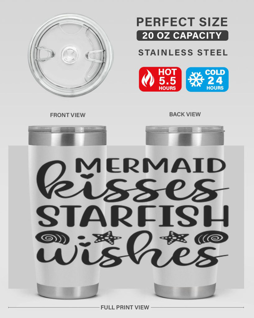Mermaid kisses starfish wishes 426#- mermaid- Tumbler
