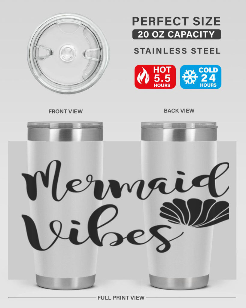 Mermaid vibes 464#- mermaid- Tumbler