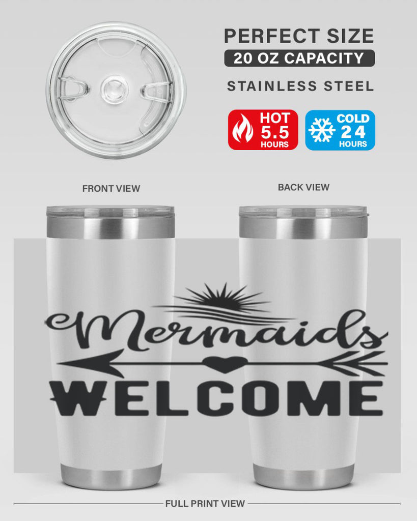 Mermaids Welcome 500#- mermaid- Tumbler