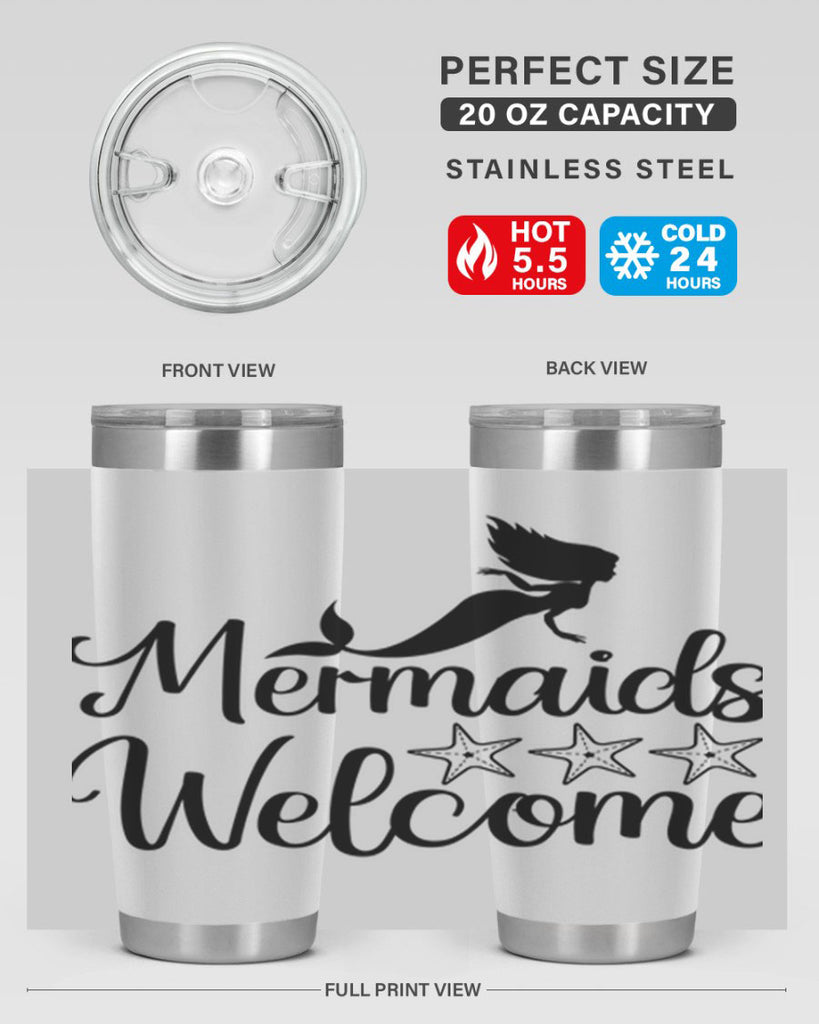 Mermaids welcome 498#- mermaid- Tumbler