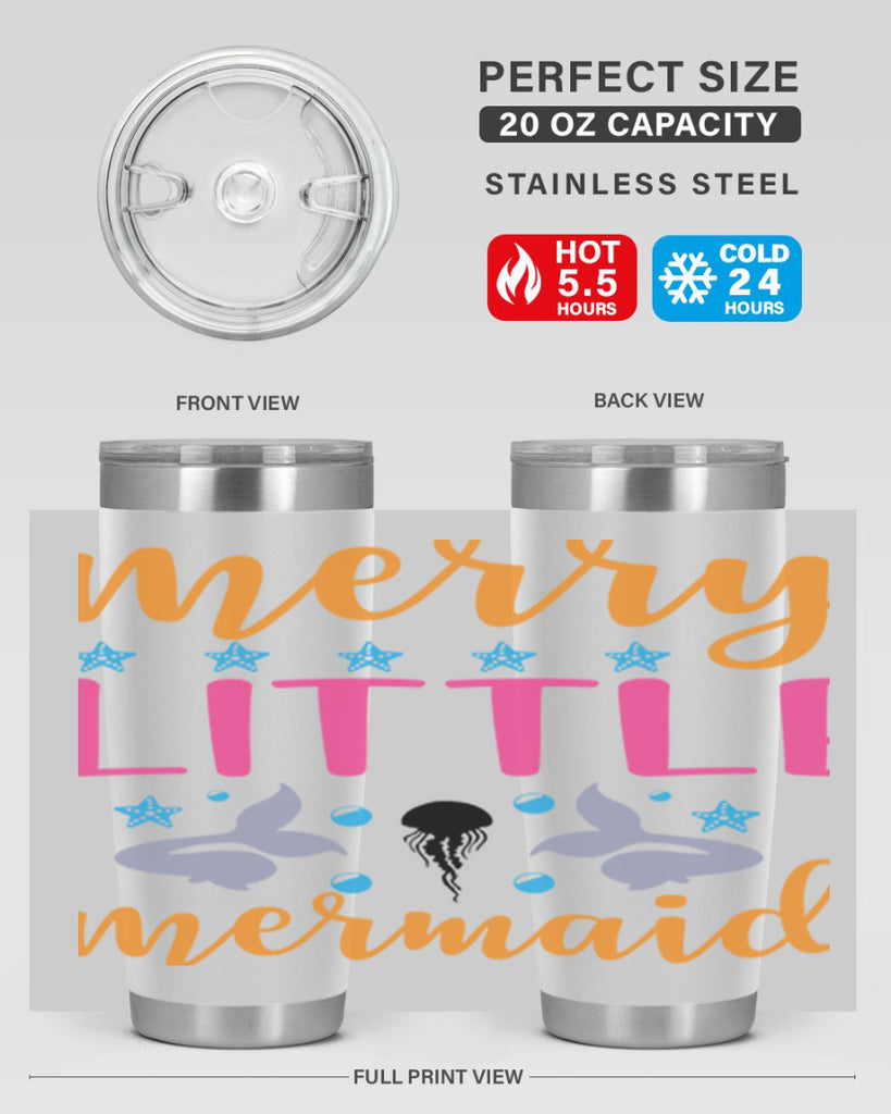 Merry Little Mermaid Design 503#- mermaid- Tumbler