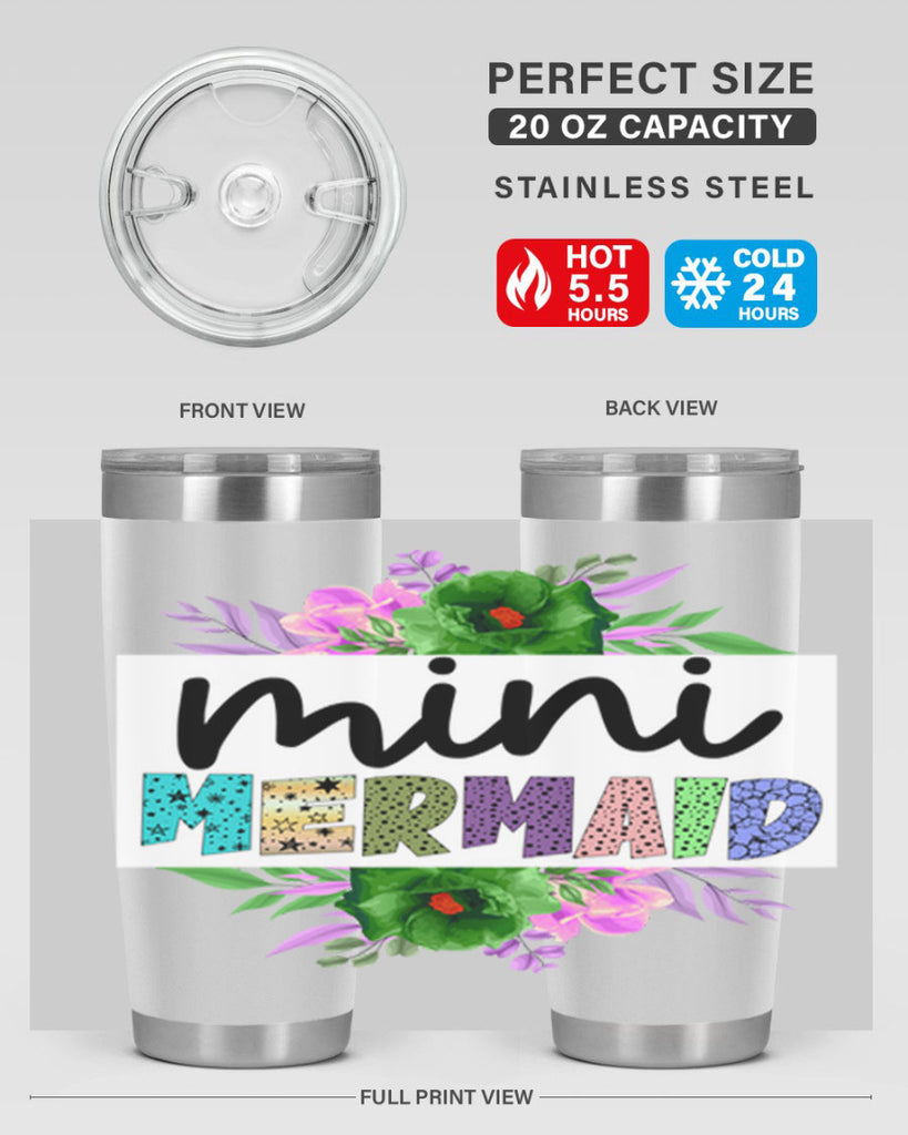 Mini Mermaid 505#- mermaid- Tumbler