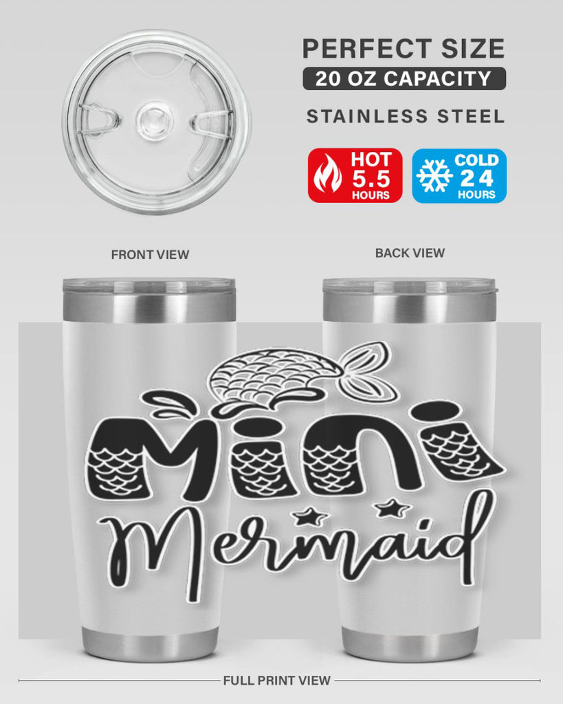 Mini Mermaid 508#- mermaid- Tumbler
