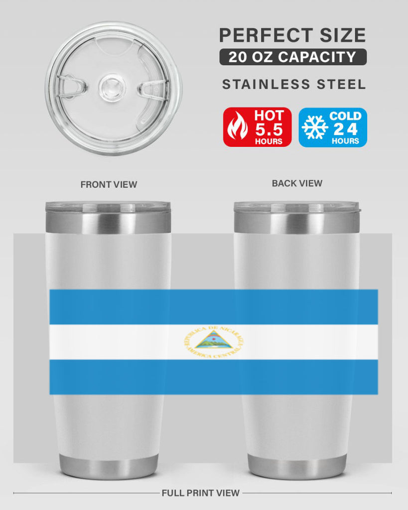 Nicaragua 73#- world flags- Tumbler