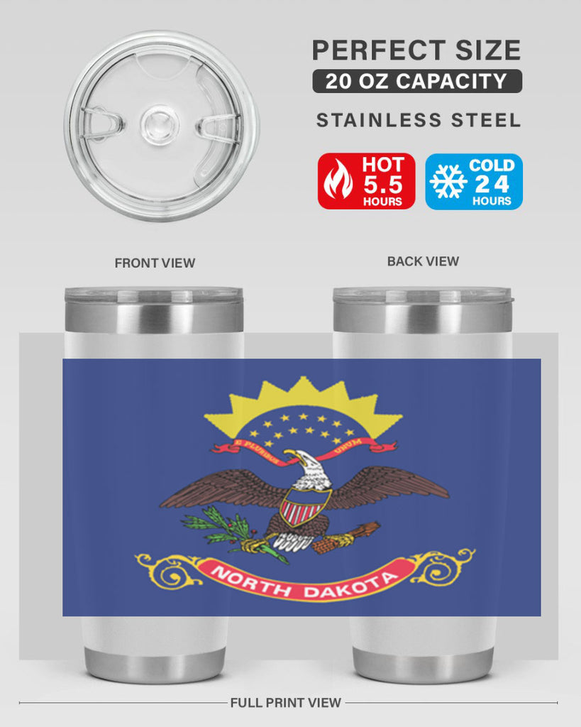 North Dakota 18#- Us Flags- Tumbler