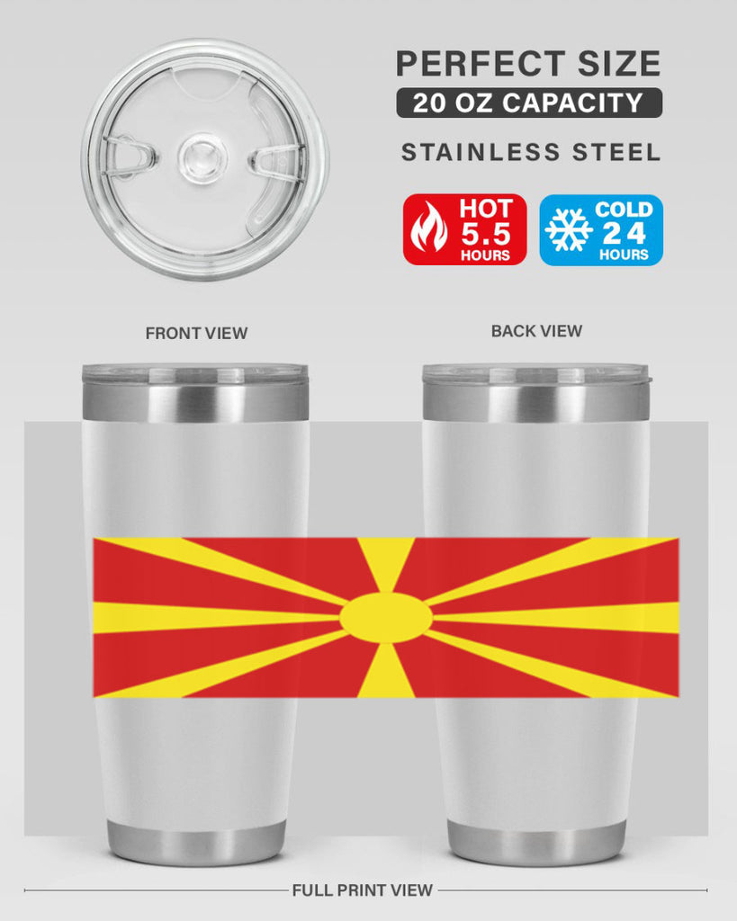 North Macedonia 69#- world flags- Tumbler