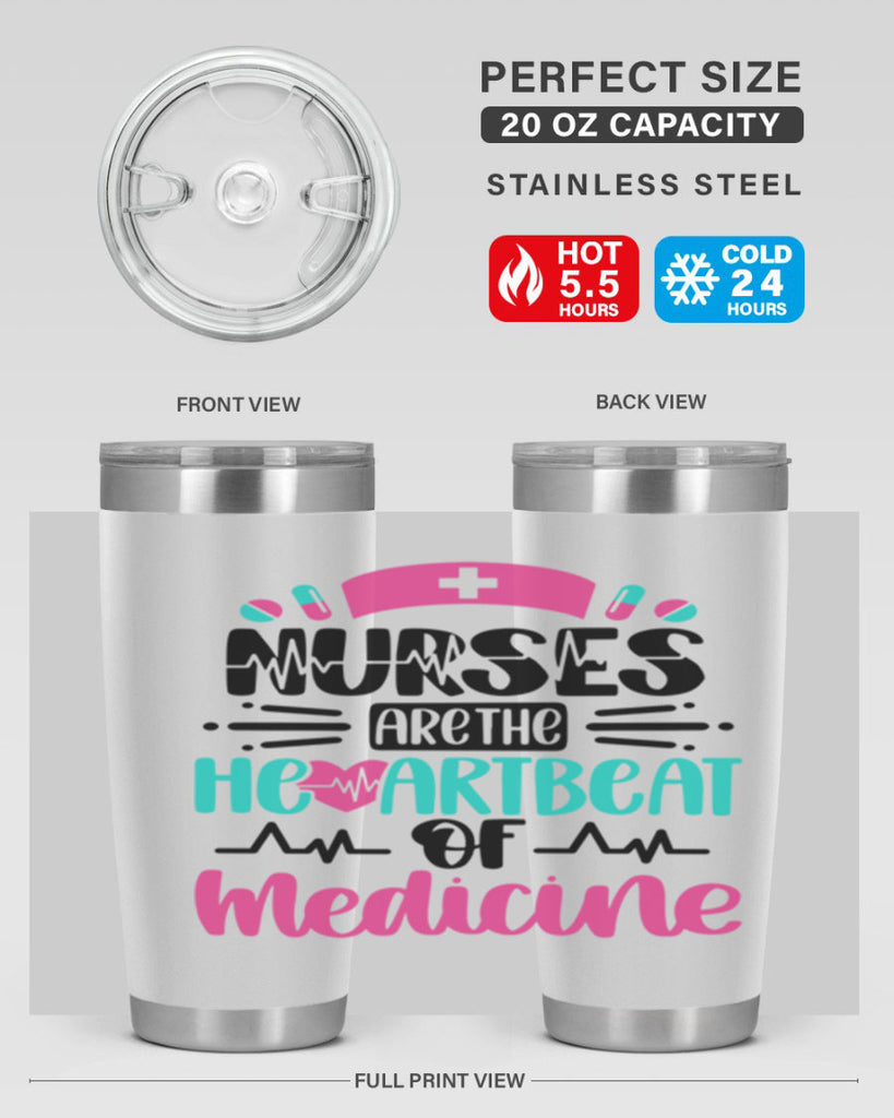 Nurses Are The Heartbeat Style Style 90#- nurse- tumbler