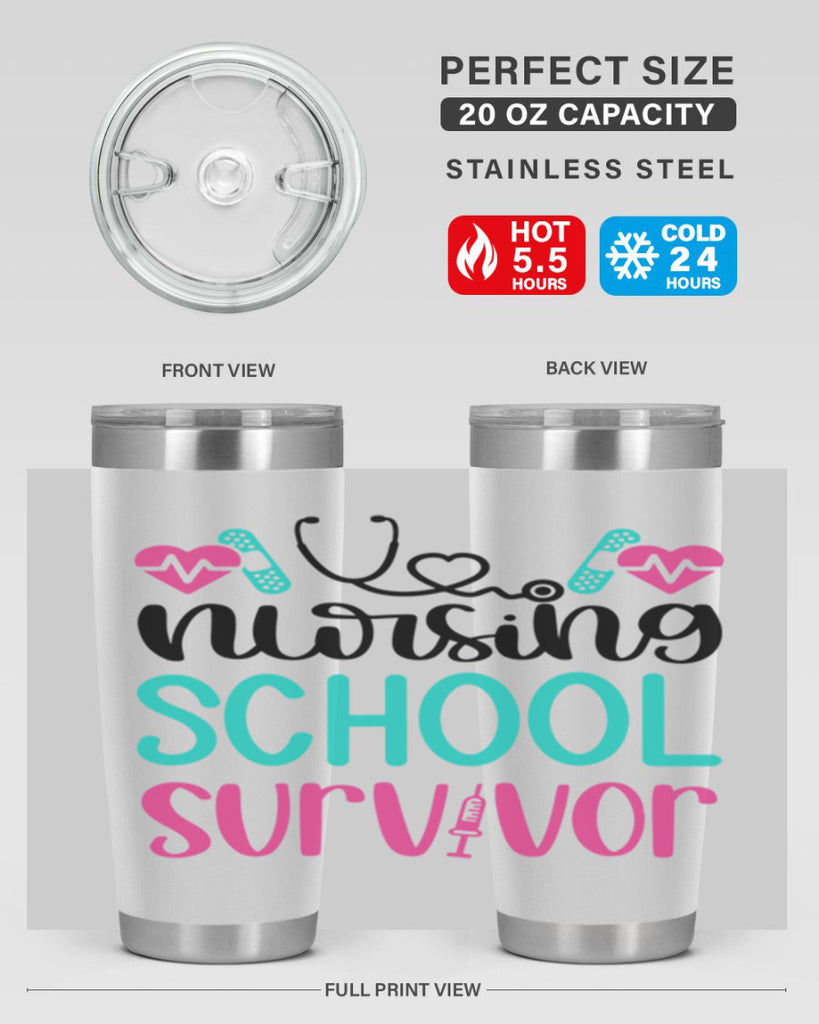 Nursing School Survivor Style Style 63#- nurse- tumbler