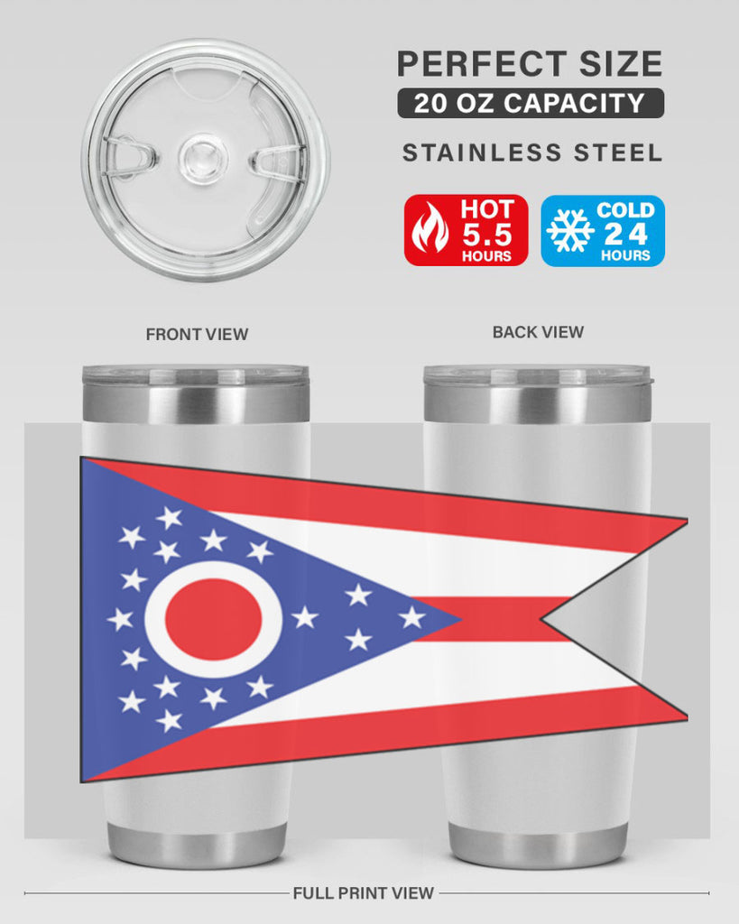 Ohio 17#- Us Flags- Tumbler