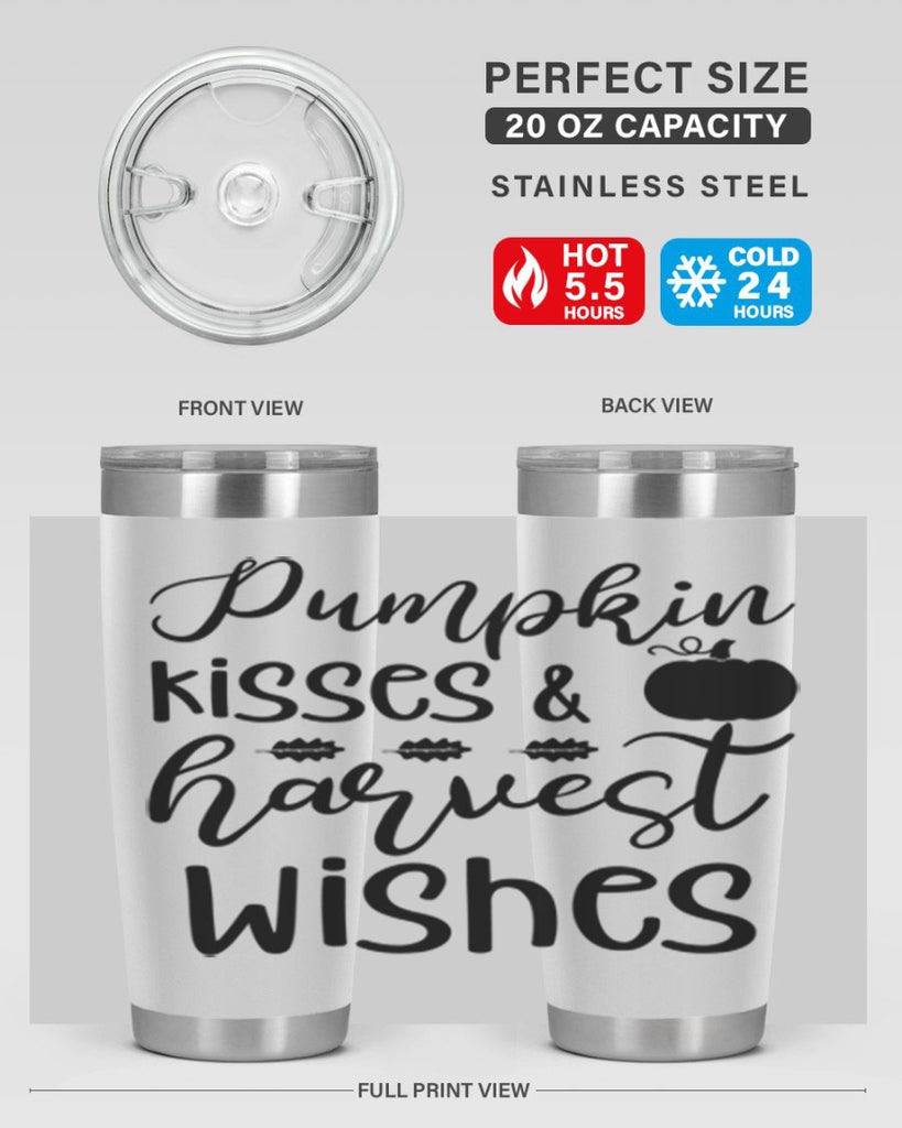 Pumpkin Kisses Harvest Wishes 525#- fall- Tumbler