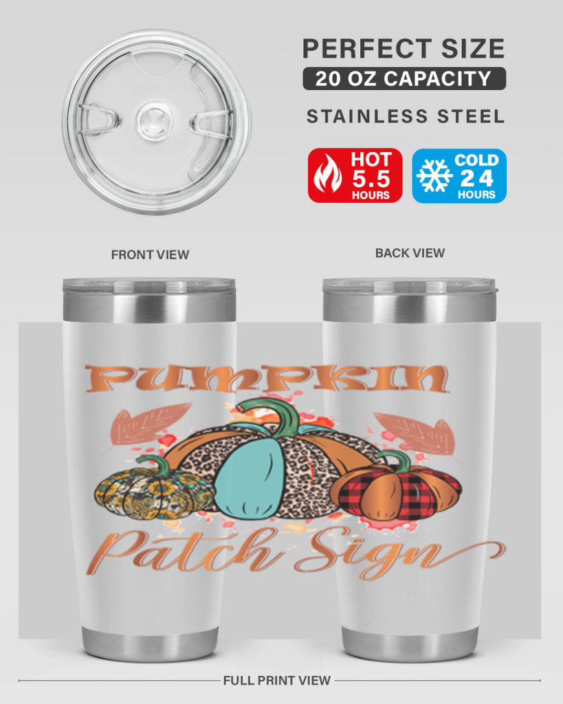 Pumpkin Patch Sign 530#- fall- Tumbler