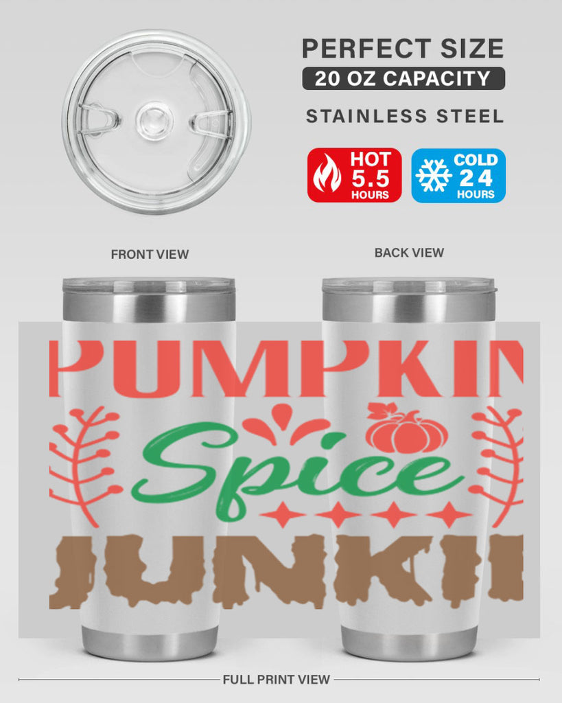 Pumpkin Spice Junkie 547#- fall- Tumbler