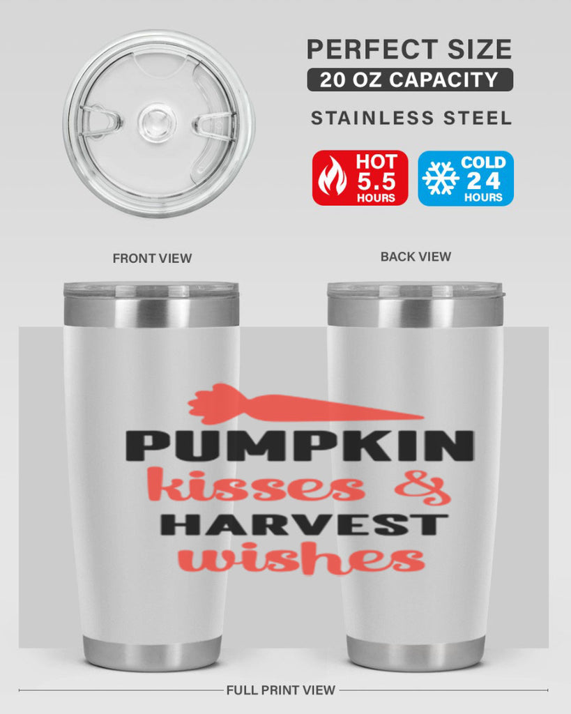 Pumpkin kisses harvest wishes 524#- fall- Tumbler