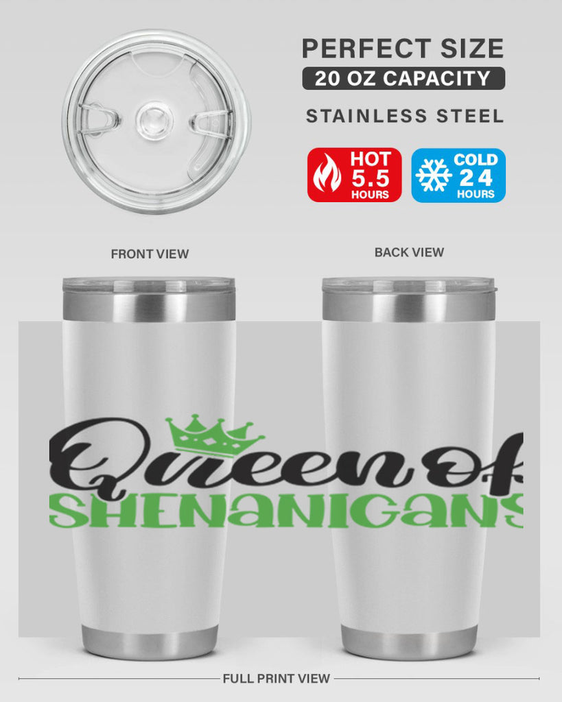 Queen Of Shenanigans Style 36#- St Patricks Day- Tumbler