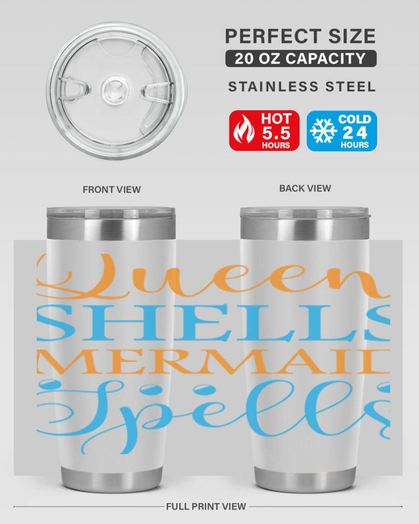 Queen Shells Mermaid Spells 546#- mermaid- Tumbler