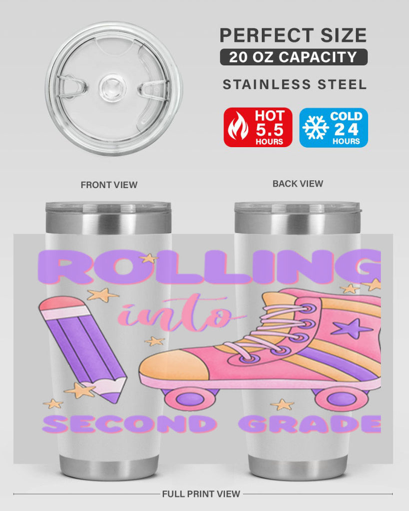 Rolling into 2nd Grade 24#- second grade- Tumbler