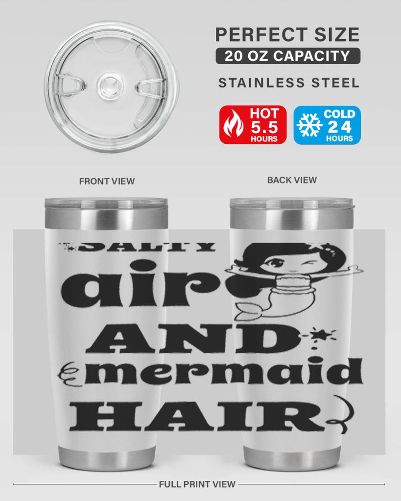 Salty air and mermaid hair 567#- mermaid- Tumbler