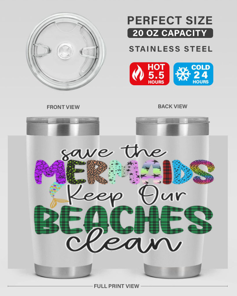 Save The Mermaids Keep Our 575#- mermaid- Tumbler