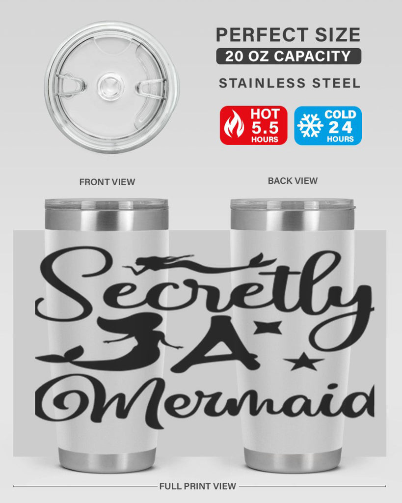 Secretly a mermaid 580#- mermaid- Tumbler