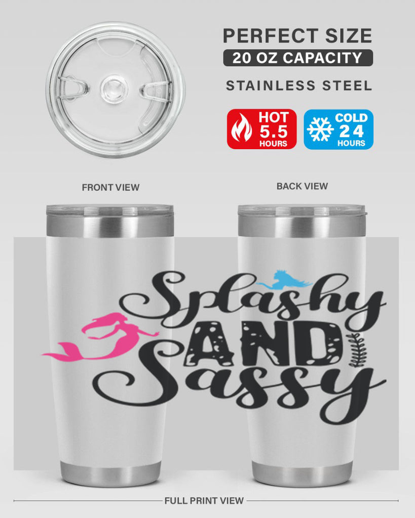 Splashy and Sassy 624#- mermaid- Tumbler