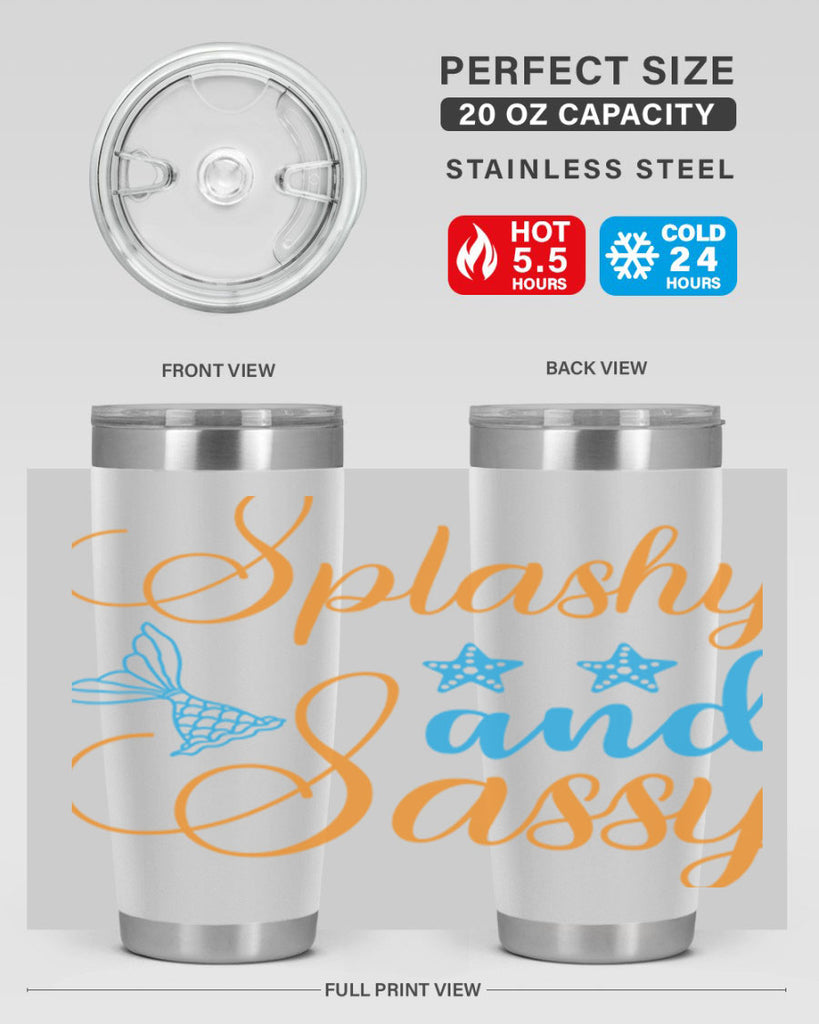 Splashy and Sassy Design 625#- mermaid- Tumbler