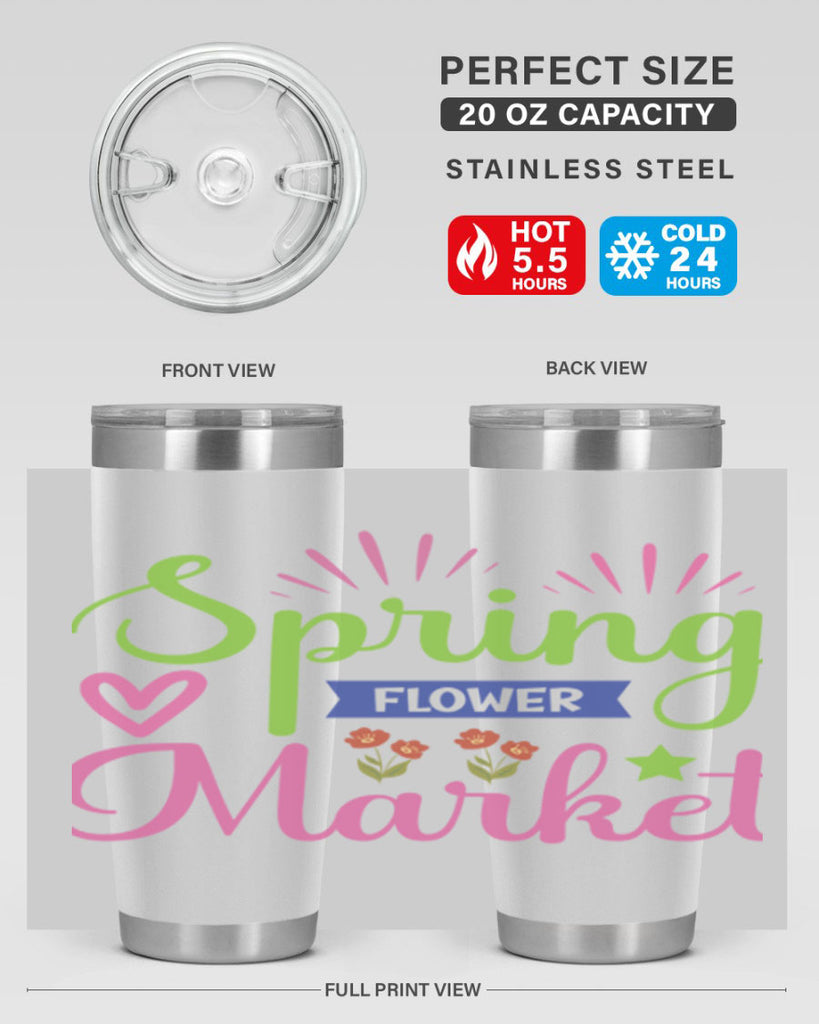 Spring Flower Market  487#- spring- Tumbler