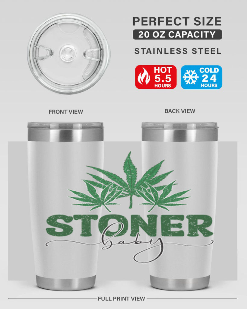 Stoner Baby Sublimation 261#- marijuana- Tumbler