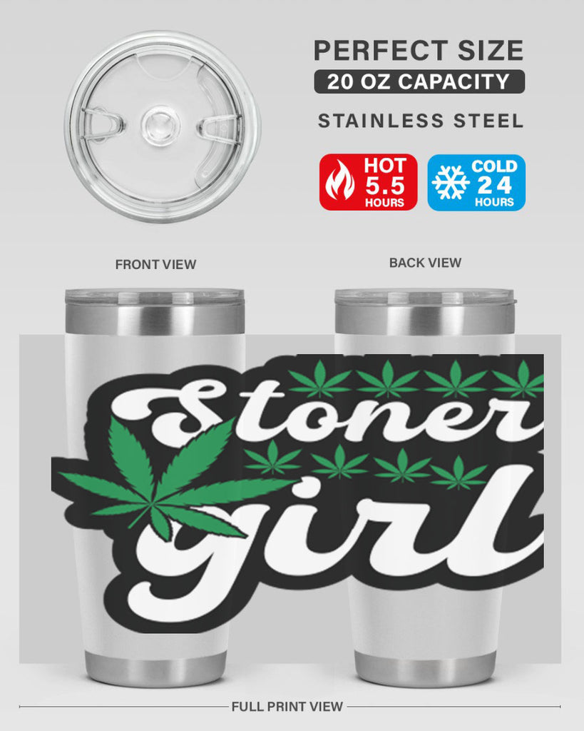 Stoner girl 263#- marijuana- Tumbler