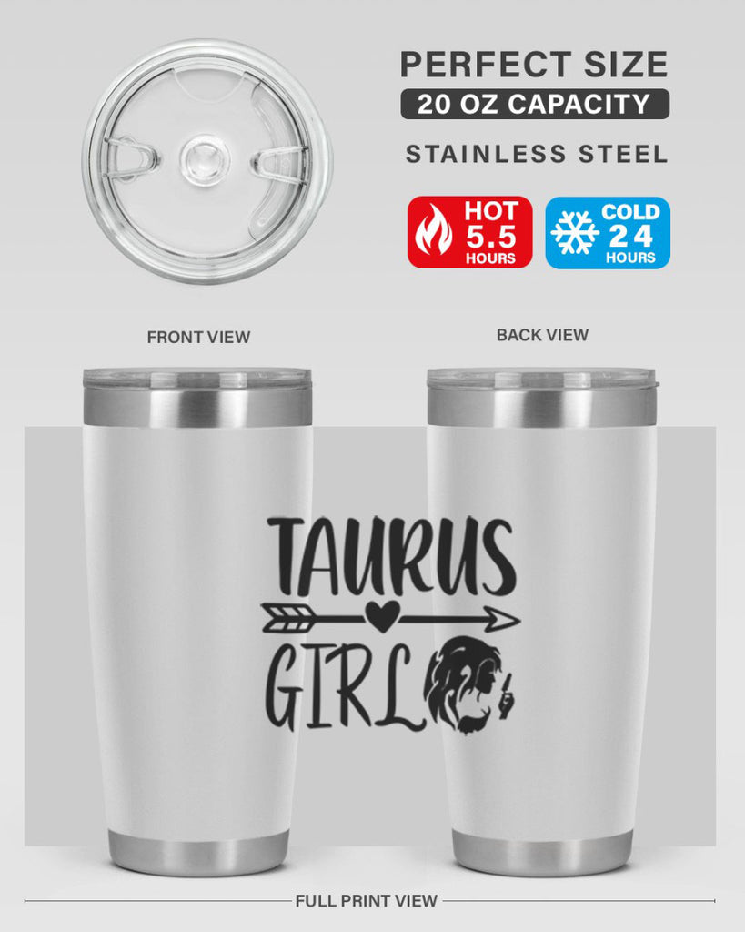 Taurus girl 498#- zodiac- Tumbler