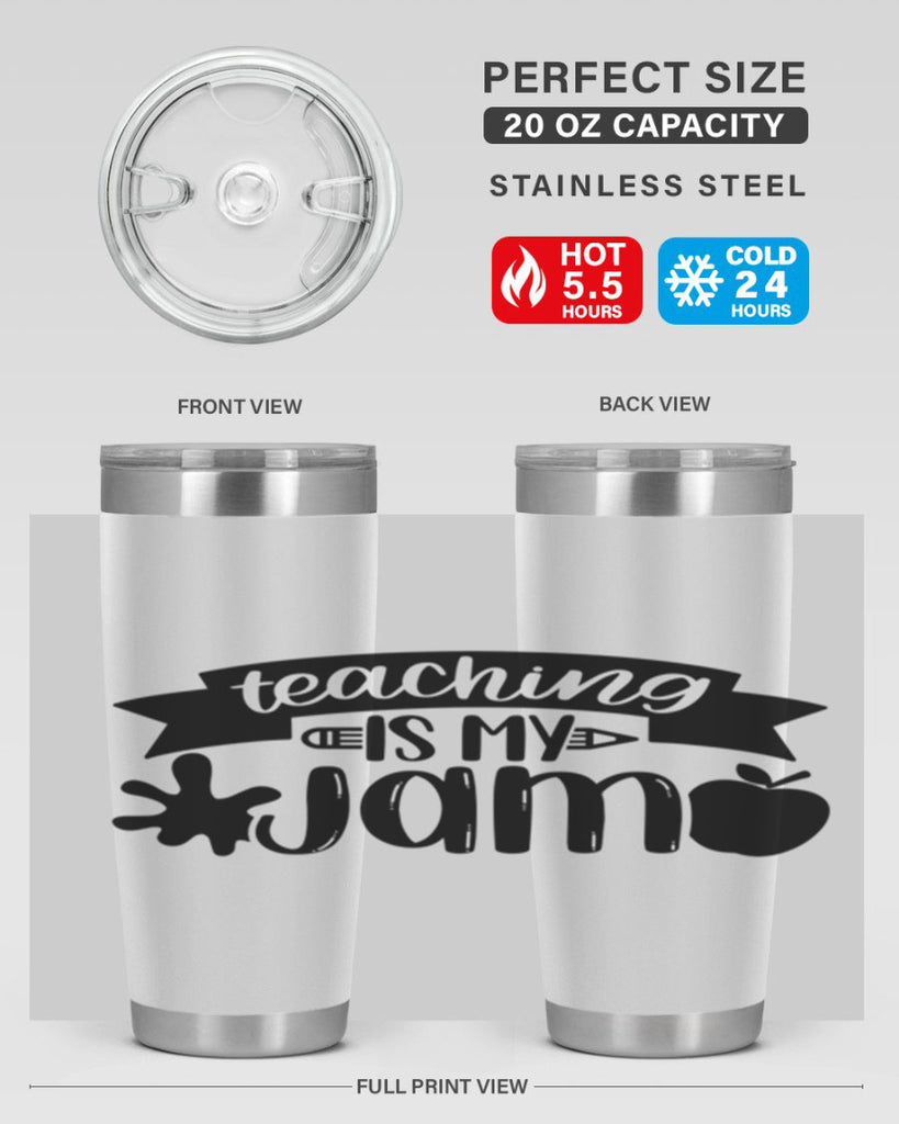 Teaching Is My Jam Style 40#- teacher- tumbler